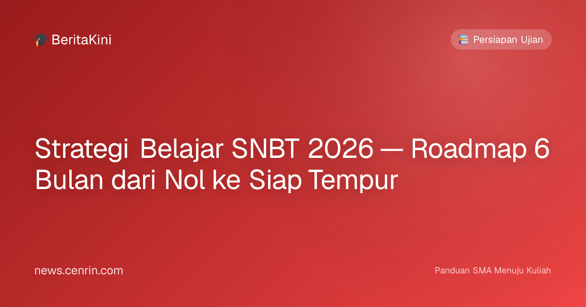 Strategi Belajar SNBT 2026 — Roadmap 6 Bulan dari Nol ke Siap Tempur